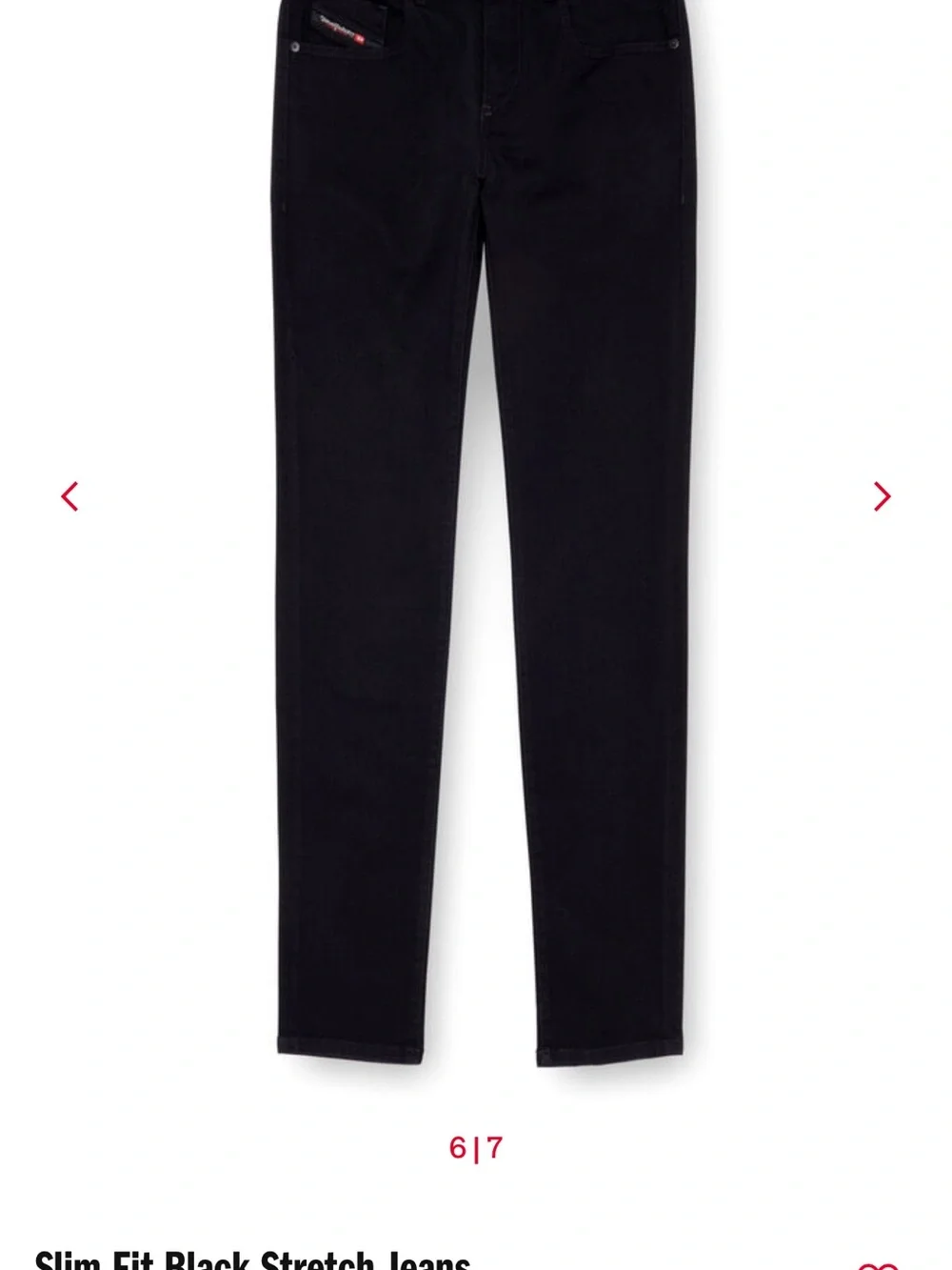 Diesel 31 x 32 Slim Fit Black Stretch Jeans - Black
